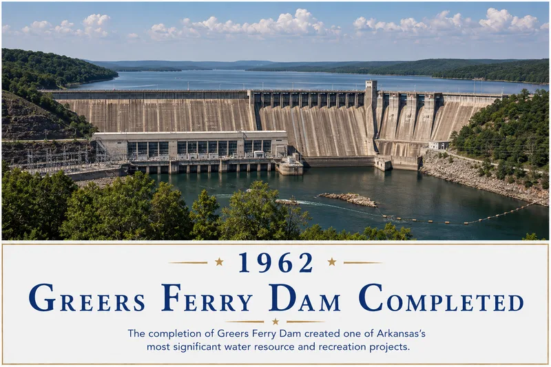 Greers Ferry Dam Completed