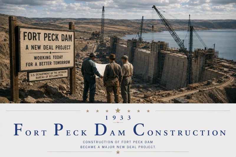 Fort Peck Dam Construction