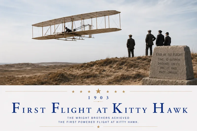 First Flight at Kitty Hawk